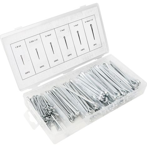 144-teiliges Splint-Sortiment-Set, Eisen-Industriebedarf, Befestigungsmittel, Handwerkzeuge (1/5)