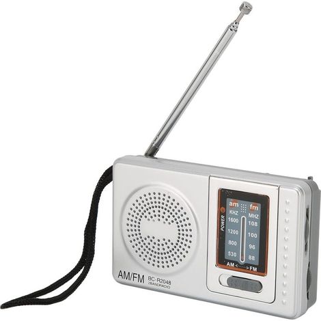 Battery-powered AM/FM portable radio – Long-range telescopic antenna – Excellent reception and sound quality – Compact and lightweight (79g) (1/5)