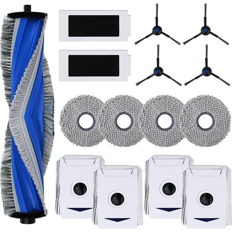 Juego de accesorios FOREHILL T30 Pro Omni para aspiradora robótica Ecovacs Deebot T30 PRO Omni: 1 cepillo principal, 2 filtros HEPA, 4 almohadillas. (1/5)
