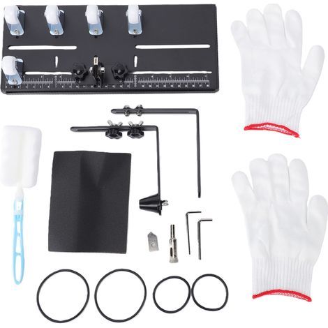 Coupe-bouteille en verre, Kit d'outils de coupe rond, Machine réglable à la main, alliage dur noir (1/5)
