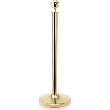 Poteau de guidage boule H 95 cm Ø pied 32 cm titane doré inox CLASSIC lot de 2 - Was Germany (1/2)