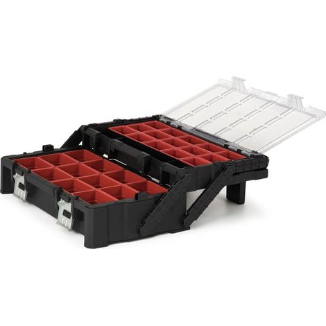 Maleta baja Keter de 22" con brazo voladizo, color negro, de 14 litros. (1/5)