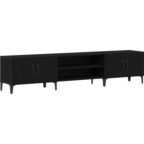 Maison Exclusive - Meuble TV Chêne noir 180 x 31,5 x 40 cm Bois d'ingénierie