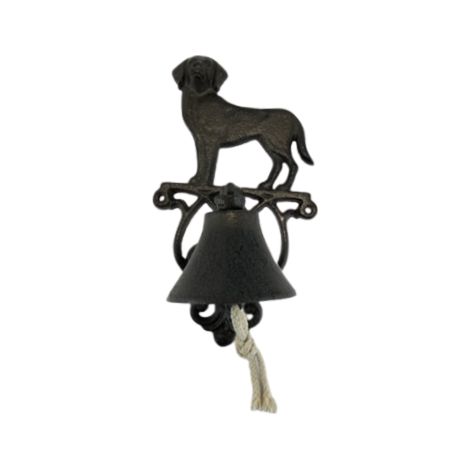 Campana de hierro fundido con un perro (1/5)