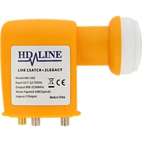 LNB SCR avec 2 Ports traditionnels Legacy pour 6 décodeurs satellites 0.3dB Waterproof (1/4)