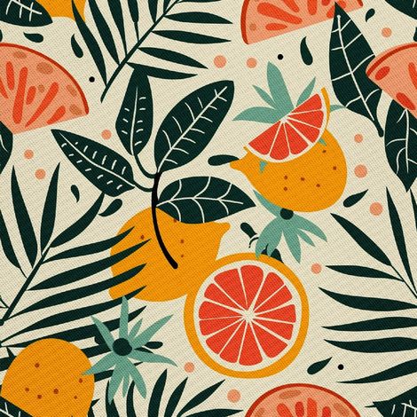 Tissu d'ameublement extérieur Oxford - Motif Été  DX9195 (1/5)