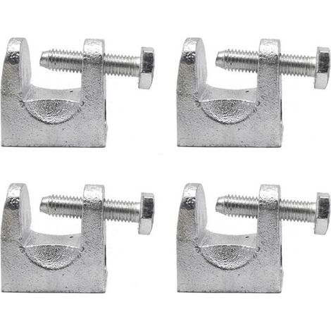 Pince pour poutrelle galvanisée – Lot de 4 pinces support acier, ouverture 25 mm, compatibles profilés KCK, électricité & construction (1/5)