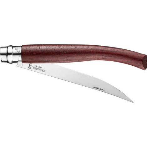 Opinel No.12 Effilé, Coltello Tascabile, Padouk, Lama Acciaio Inossidabile, Virobloc