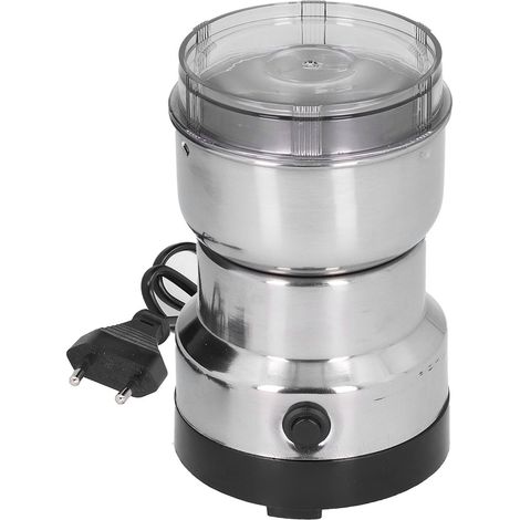 Moulin à café et céréales 220V avec broyeur en acier inoxydable, machine à poudre fine, prise UE, idéal pour maison et hôtel (1/5)