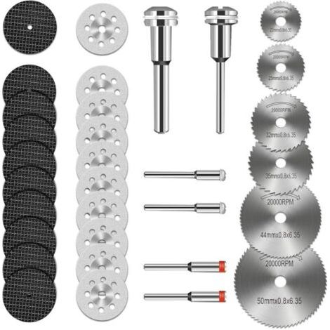 BUNTHAUS Ensemble de Disques de Coupe pour Outil Rotatif, Roues de Coupe Diamant pour Bois Métal, Lame de Scie Circulaire, Disque de Coupe en Résine, Meules Diamant pour Bois, Verre, Plastique, Pierre