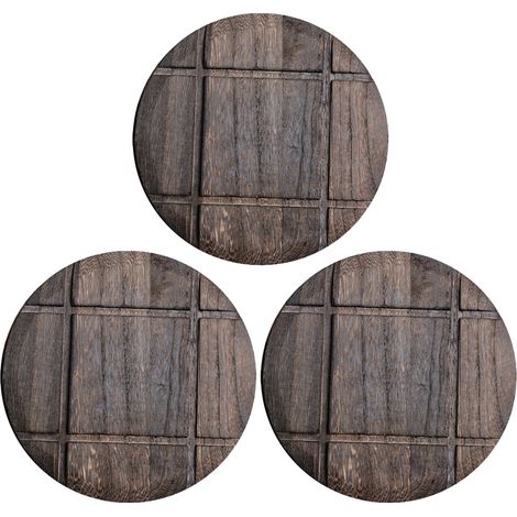 Trivet Bois - Support Pour Plats Chauds Casseroles Poêles - Protection Plans De Travail Et Tables - Lot De 3 (1/5)