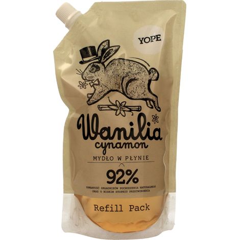Sapone liquido Yope alla vaniglia e cannella, confezione da 500 ml
