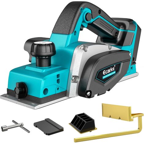 750W Cordless Electric Planer Compatible with 18V Batteries, Brushless Motor, 15000rpm, Width 82mm, Depth 0-2mm, for Wood, Furniture (1/5)
