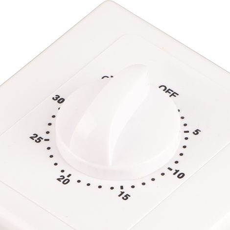 Minuteur Mécanique Pompe AC 220V, Interrupteur Temporisé avec Compte à Rebours pour Montage Murale 86 Panneau, 30 Min
