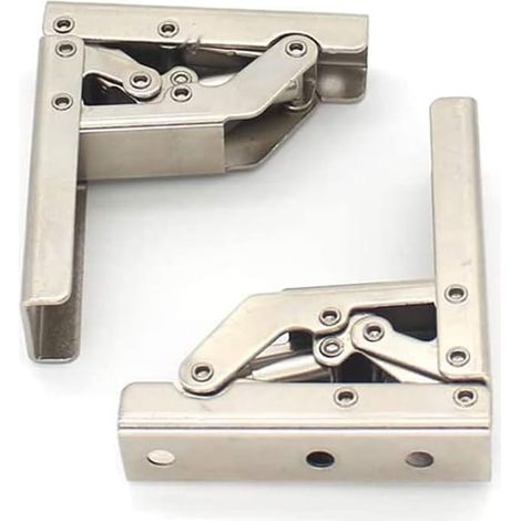 Charnières Invisibles pour Armoire 2 Pièces, Pliage 90/180°, Recouvrement Total, Acier Inoxydable, Quincaillerie de Porte pour Cuisine et Meuble (1/3)