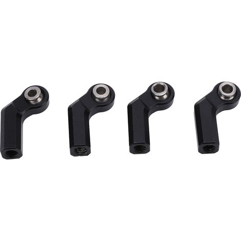 Lot de 4 rotules métalliques en alliage, diamètre 7 mm, filetage M4, haute précision, pour voitures RC, noires. (1/5)