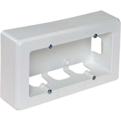 Caja de mecanismos de superficie para 2 elementos 165x96x43mm fabricada en ABS color blanco SOLERA 92 (1/2)