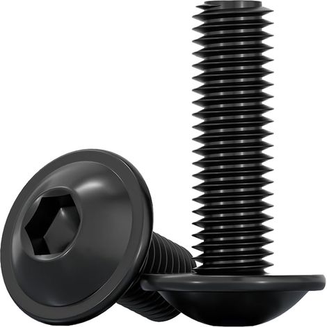 Vis à Tête Cylindrique à Six Pans Creux, M8x20mm Boulon à Tête Hexagonale Acier Inoxydable A2 V2A Vis à Métaux pour Les Connexions Mécaniques, Noir, 10 Pièces (1/5)