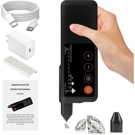 Détecteur de Diamants Professionnel, Stylo testeur électronique Portable pour Diamants, saphirs, Rubis, Cristaux, agates, jades, Pierres précieuses, Outil de Test de dureté pour Pierres précieuses (1/5)