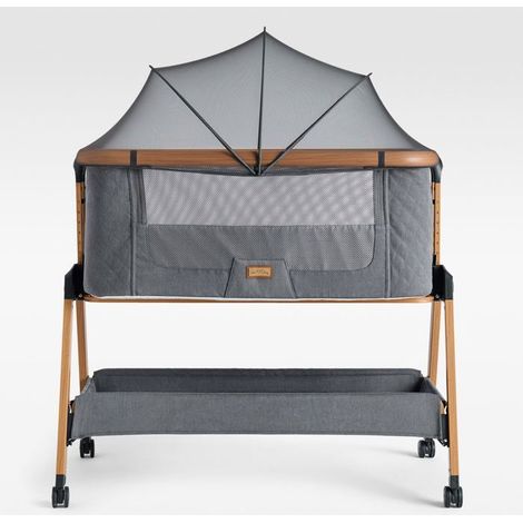 Lit Bebe Berceau Bébé Cododo Réglable – 6 Hauteurs, Roulettes, Matelas Confort, Filets Respirants, Moustiquaire & Sac (1/5)