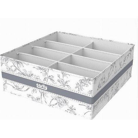 TRADE SHOP - Organizer Per Armadio 8 Scomparti Scatola Salvaspazio 32x32x12cm Fantasia 87330 -