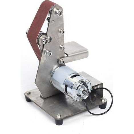 Lijadora de banda - 100 W - Vertical - Con rodamientos de bolas y ajuste de velocidad de rotación - Motor 775 (1/5)