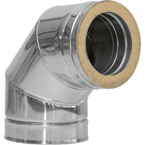 Codo chimenea de acero inoxidable Ø150 90º DP - DINAK (1/2)