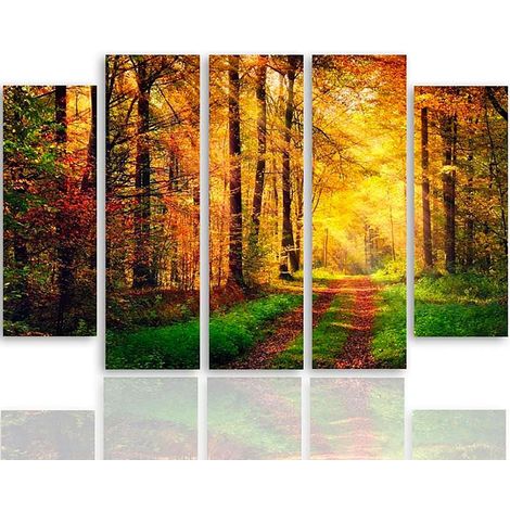 Tableau route forestière - 150 x 100 cm