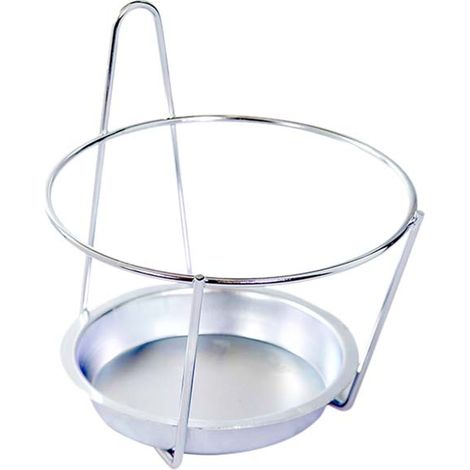 Portavaso parete zincato, con sottovaso, Ø 15 cm