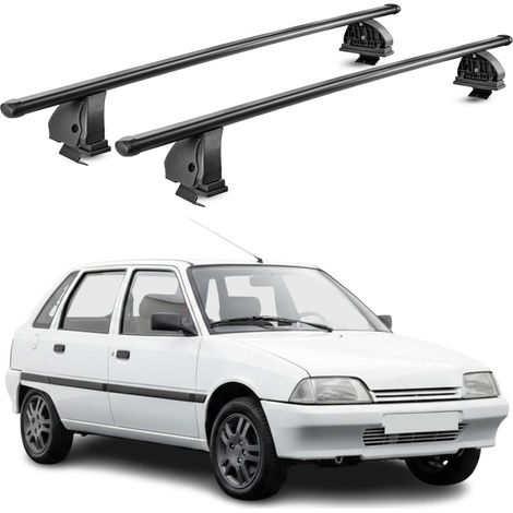 OMAC Stahl Dachträger Querträger Citroen AX 1986-1998 – TÜV / DIN 75302:2019 – Abschließbar – Max. 75 kg – 2 Stangen – Schwarz (1/5)