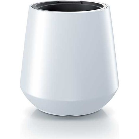 Maceta redonda blanca para jardín Heos DBHET440-S449 con inserto. (1/2)