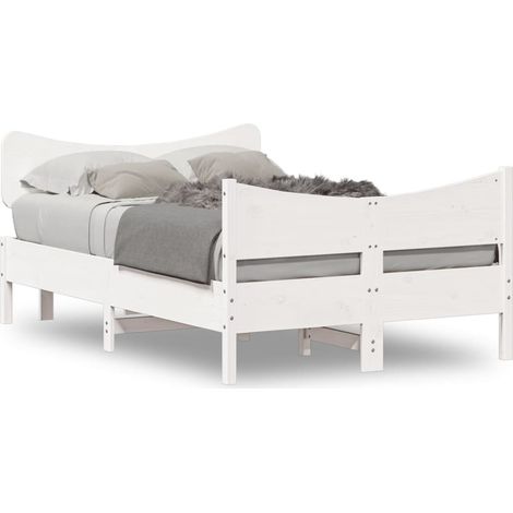 Maison Exclusive - Letto senza Materasso Bianco 120x190 cm Legno Massello di Pino