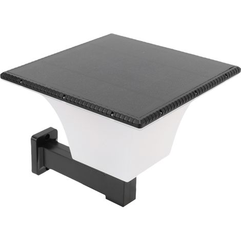 Applique murale solaire LED IP65 étanche extérieure lanterne luminaire poteau solaire avec capteur terrasse jardin cour 2311 blanc (1/5)