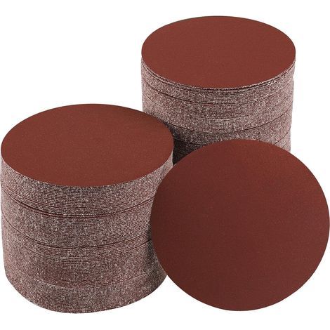 Disques Abrasifs 123mm Grain 600 Papier Poncer 100 Pièces no Trous Disque Poncage pour Ponceuse Excentrique (1/5)