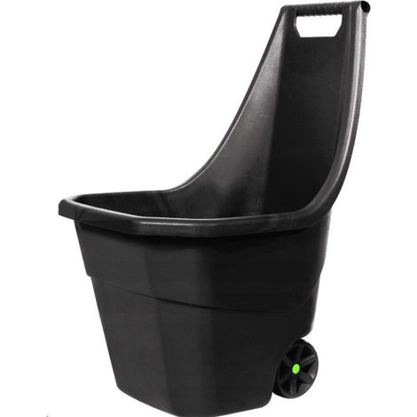 Chariot de jardin noir sur roues Load & Go 55L