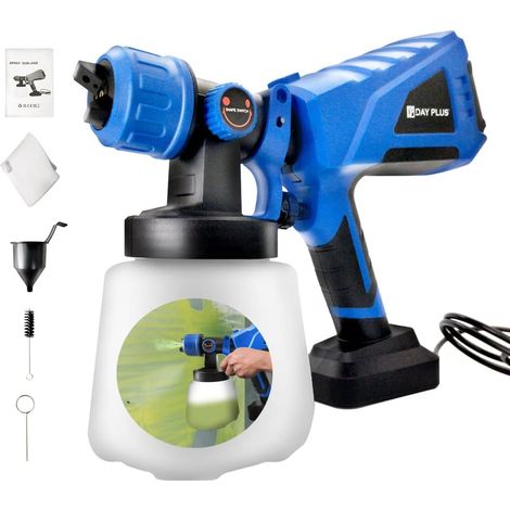 Paint Sprayer, 550W DIY Electric Spray Gun with 3 Spray Patterns, 1 x 800ml Paint Cups, HVLP Hand Held Spray Gun System, Fence Sprayer, Adjustable Valve, Painting, Varnishing, Lacquering (1/5)