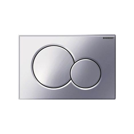 Plaque de commande WC double touche chromé brillant 246x164 mm compatible Geberit Sigma (1/2)