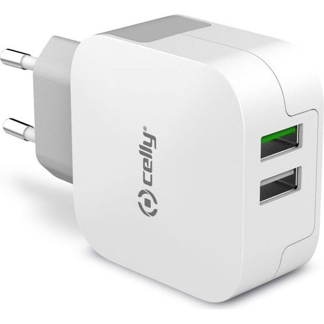 Celly TC2USBTURBO chargeur d'appareils mobiles Blanc Intérieure (1/3)
