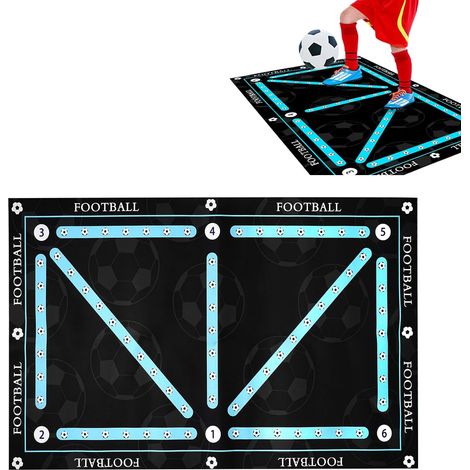 Tapis D'entraînement de Football 90 x 60 cm/35.4 x 23.6 inch Absorption des Chocs Tapis D'entraînement Football Antidérapant Silencieux Pour Les Amateurs, Adultes (1/5)
