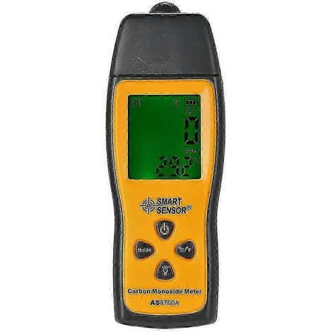 Détecteur de monoxyde de carbone portable SMART SENSOR avec testeur de CO haute précision, moniteur, indicateur, affichage LCD, alarme sonore et lumineuse, 0-1000 ppm (1/5)