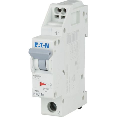Eaton Interruptor automático (MCB) con borne enchufable, 16 A, 1p, Característica: C, 101258