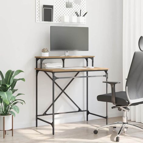 Desk Artisan Oak 80 x 50 x 90 cm Engineered Wood vidaXL (1/5)