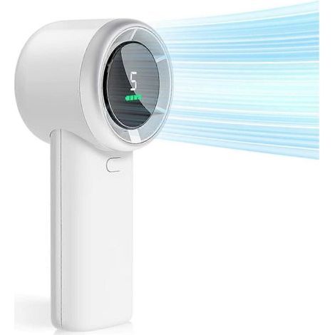 Ventilateur portable à 5 vitesses, haute vélocité, rechargeable par USB, design compact (1/5)