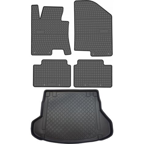 Hyundai i30 II CW Kombi de 07.2012 a 06.2017 SET - Alfombrillas de goma para coche + alfombrilla para maletero (1/5)
