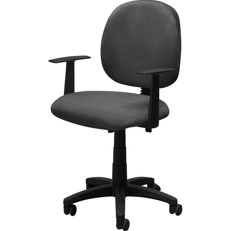 BÜROSTUHLBEZUG Drehstuhl ISO, Samt, Schwarz