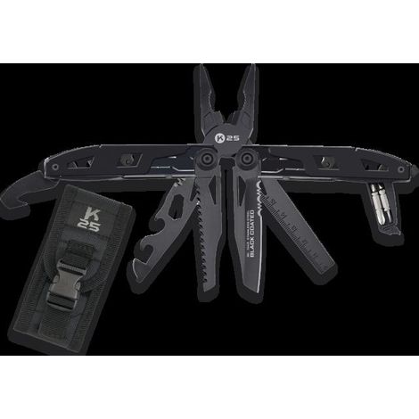 Multifunktionswerkzeug k25 17 Funktionen schwarz 17 cm