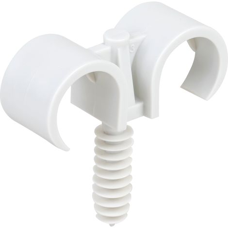 Lot de 100 Double clips de tube diam 25 EUR'OHM 43438 (1/3)