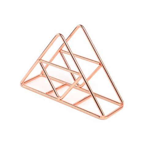 royaluxe - Porte-serviettes en papier en fer créatif, support de rangement pour table de café, or rose (1/3)