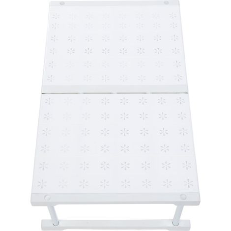 Rangement penderie modulable sans perçage gain de place étagère armoire placard 42x22cm acier carbone ABS PP 20kg 13 pièces (1/5)