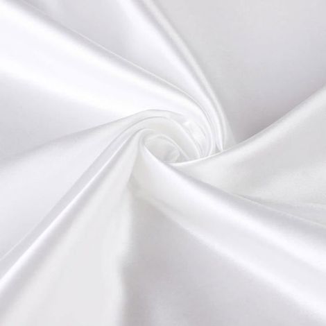 Lot de 2 taies oreiller en satin de soie pour cheveux et peau avec fermeture éclair - 50 x 90 cm - Blanc Blanc 50 X 9 TAIE OREILLER (1/5)